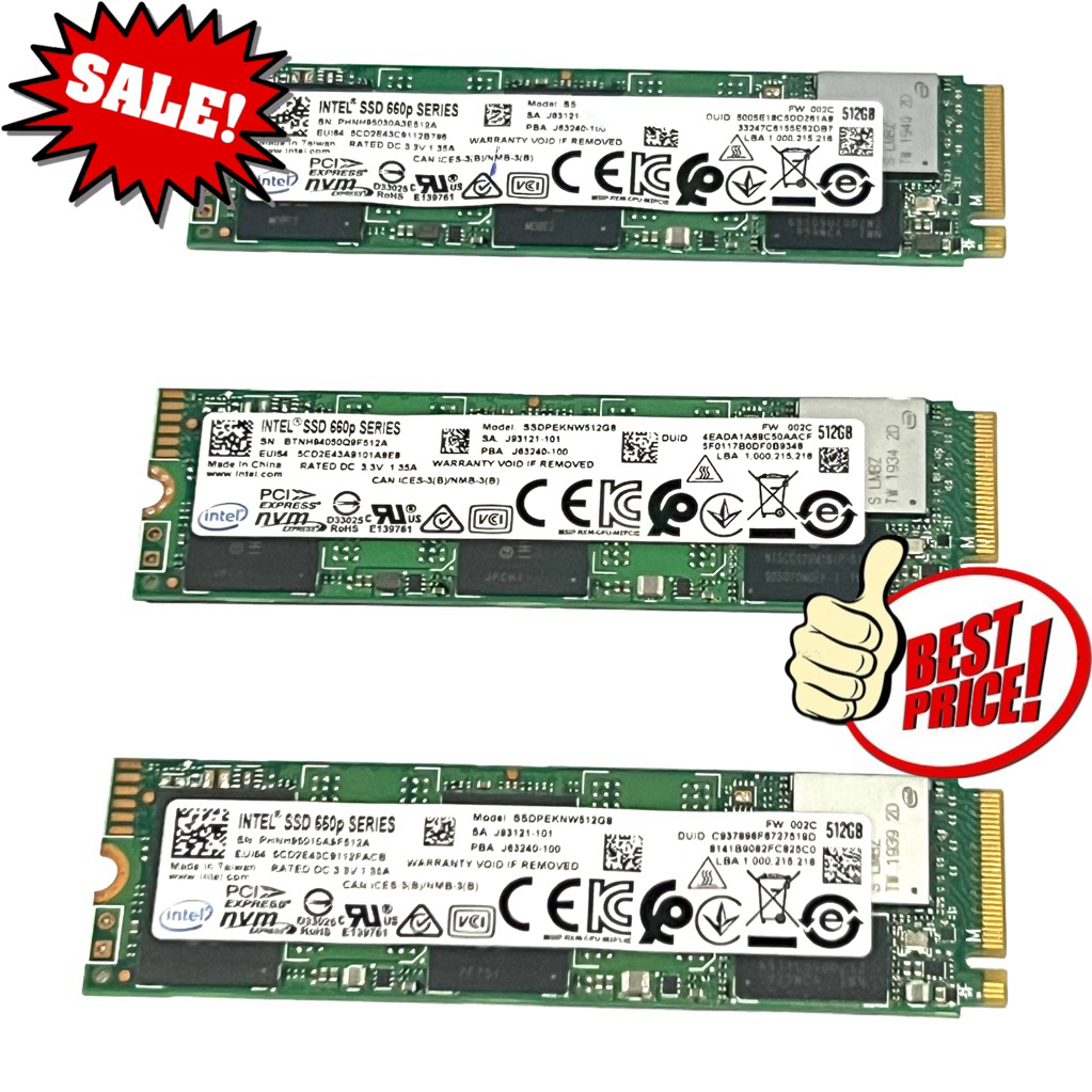 🔰SSD Samsung MVMe 512 GB/ Western digital 512 GB /Intel 512GB สินค้ามือสองสภาพสวยพร้อมใช้งาน🔰