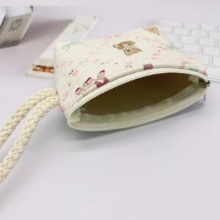 L368 กระเป๋าใบเล็กใส่เหรียญ สายเชือก ลายมินิมอล พร้อมส่งจากไทย