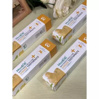 【ซื้อ 1 ฟรี 1 ยาสีฟันขิงขิง】Moobibi ยาสีฟันสมุนไพร ลดกลิ่นปาก ฟันขาว ฟันแข็งแรง Moobibi พร้อมจัดส่ง