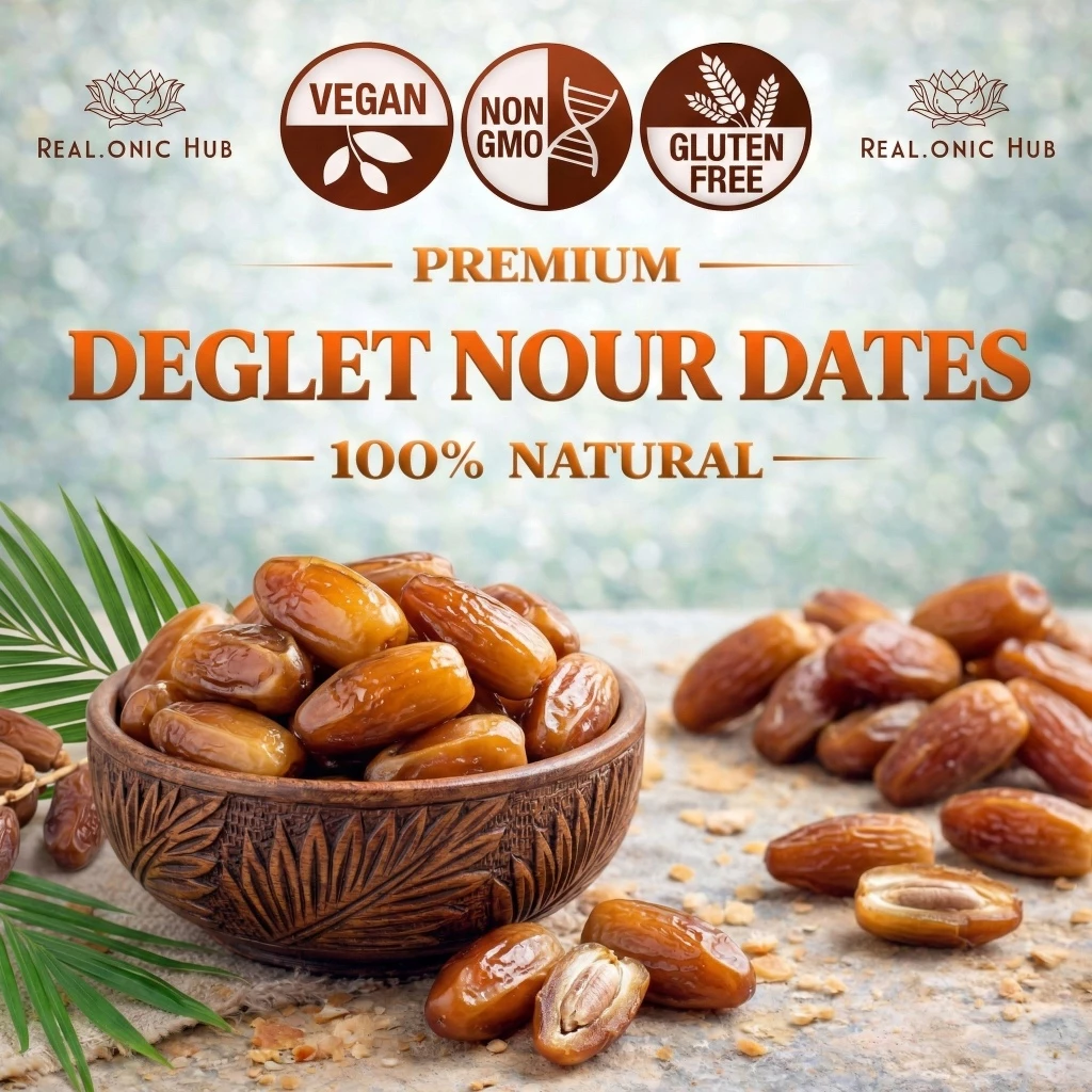 เม็ดใหญ่ เนื้อนุ่ม 😍อินทผาลัม เดทเรทนัว 💖Premium Deglet Nour Dates💖ผลไม้อบแห้ง💝Pure & Chemical-Free💝 No Added Sugar