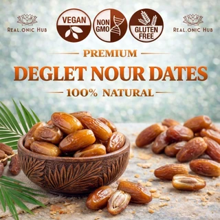 เม็ดใหญ่ เนื้อนุ่ม 😍อินทผาลัม เดทเรทนัว 💖Premium Deglet Nour Dates💖ผลไม้อบแห้ง💝Pure & Chemical-Free💝 No Added Sugar
