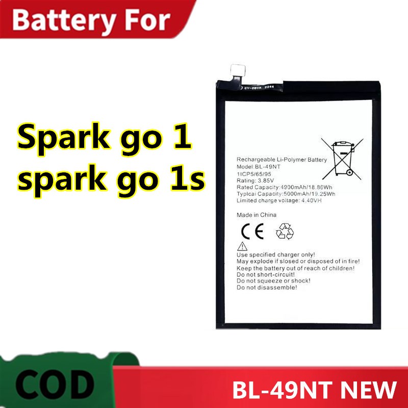 แบตเตอรี่ Tecno spark go1 แบต Spark go1 1s คุณภาพระดับพรีเมี่ยม