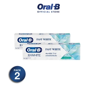 [แพ็คสุดคุ้ม] Oral-B ออรัล-บี ยาสีฟัน ทรีดีไวท์ สูตรลมหายใจหอมสดชื่น ขนาด 90 กรัม Oral-B 3D White Luxe Toothpaste 90g