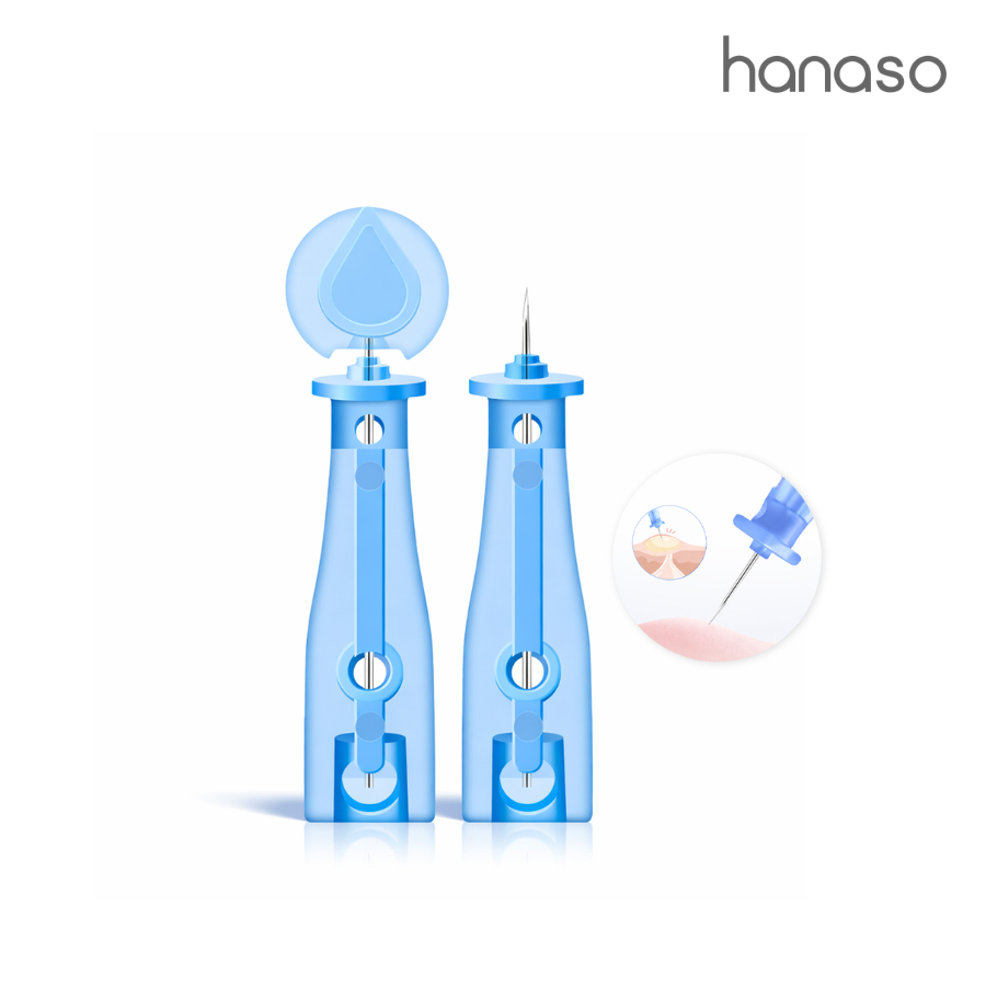 Hanaso เข็มกดสิว แบบใช้แล้วทิ้ง Disposable Acne Needle หัวเข็มไมโคร 0.01 mm ลดรอยช้ำ สิวหลุดง่าย บรรจุ 50 ชิ้น