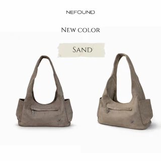 NF25036 NEFOUND กระเป๋าโฮโบรุ่น Ella bag หนังกลับ Premium