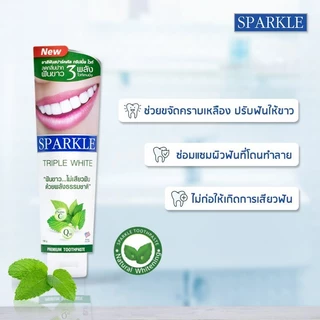 [แพ็ค 6] SPARKLE ยาสีฟัน สปาร์คเคิล ทริปเปิ้ลไวท์ 100 กรัม สูตร Triple White (10SK00029X6)