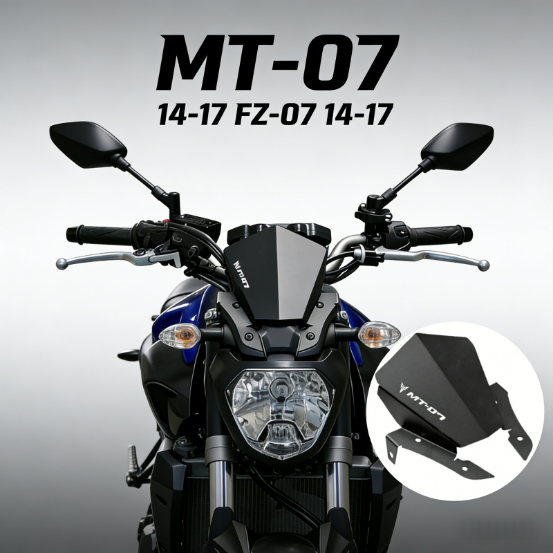 สำหรับ YAMAHA MT-07/FZ-07 (2014-2017) ชิวหน้า ลดแรงลมได้อย่างมีประสิทธิภาพ