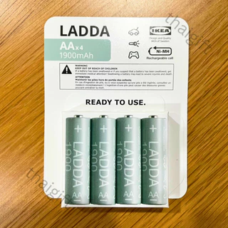 ถ่านชาร์จ IKEA อิเกีย ที่ชาร์จถ่าน แบตเตอรี่ชาร์จไฟ AA และ AAA Rechargable Battery LADDA STENKOL