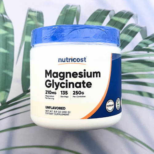 (Nutricost®) Magnesium Glycinate Powder 210 mg 250 g แมกนีเซียม ไกลซิเนต