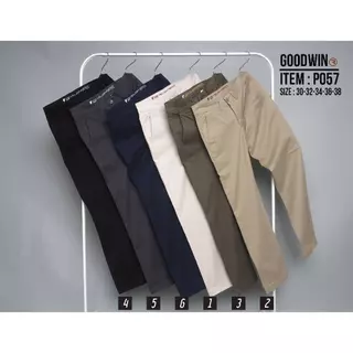 ⚡GW⚡P057 กางเกงขายาว ผู้ชาย ผ้ายืด สีพื้น ยาว 40-42 นิ้ว ไซส์ 30-38