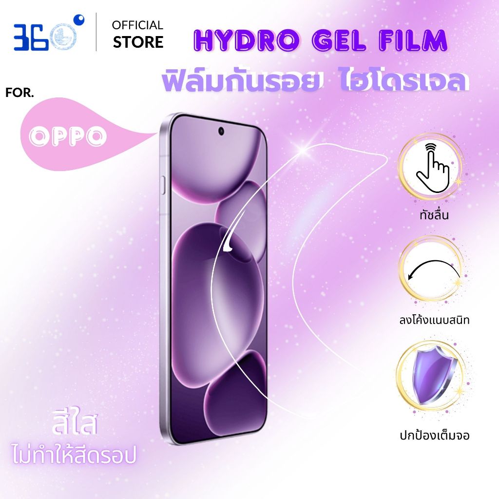 [🇰🇷360°] ฟิล์มใส ไฮโดรเจล OPPO Reno 10 11 10pro 8t 12pro 11propIus 12propIus x8pro x5pro