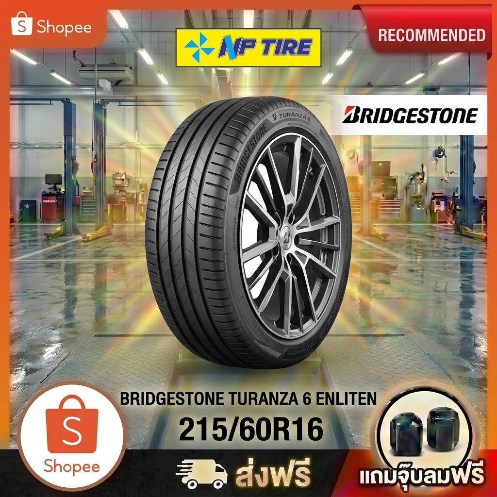 ยาง 215/60R16 BRIDGESTONE TURANZA 6 ENLITEN  ราคาต่อเส้น  ปี 2026