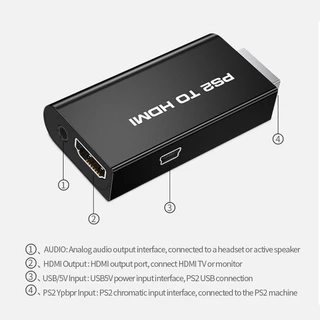 อะแดปเตอร์ ps2 to hd ตัวแปลงPS2 To HD Converter ต่อเครื่องเล่น PS2 ออกทีวี HD 3.5mm