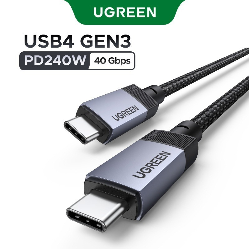 UGREEN สายชาร์จ USB CtoC PD 240W USB4 Gen3 รองรับ 4K/8K และ Data Transfer 40Gbps รุ่น L705 65175