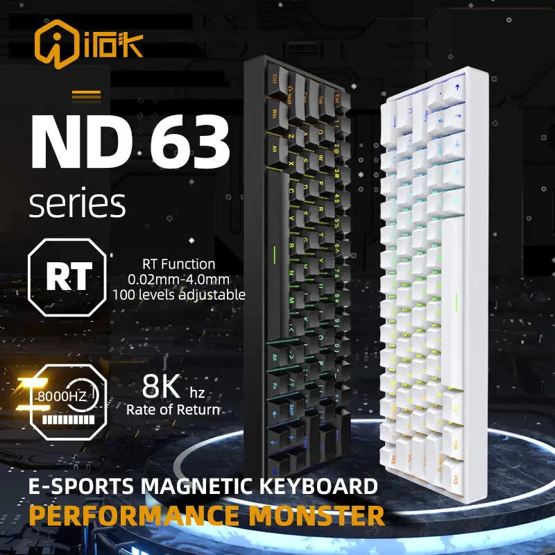 Irok ND63 Pro พร้อมส่งจากไทย  Magnetic switch Mechanical keyboard SOCD แบบถอดเปลี่ยนได้ร้อน