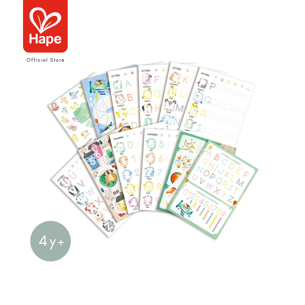 Hape - Letters and Numbers Tracing        สมุดฝึกคัดลายมือ และภาพพิมพ์ฉลุ        4Y+ รูปที่ 5