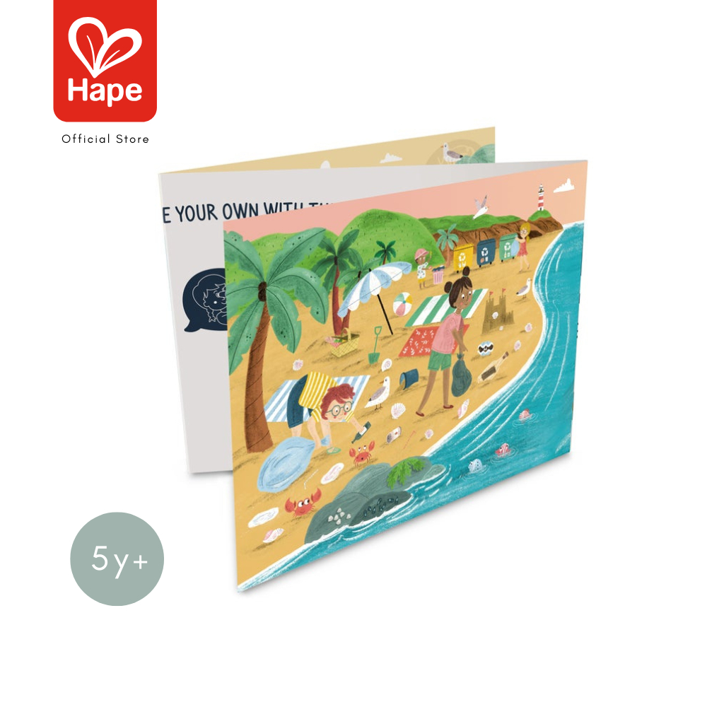Hape - Ocean Friends Puzzle Puzzle Bercerita 3 Set 48 Keping Teman-Teman Laut 5Y+ gambar 6