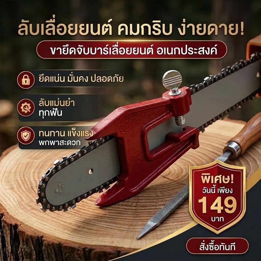 ขายึดบาร์เลื่อยยนต์ สำหรับการลับคม ( พร้อมส่ง / มีบริการเก็บเงินปลายทาง )