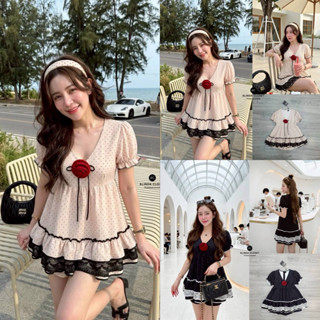 LE08804 ชุดเซทสวยหวาน ชุดเซทลุคคุณหนู Alinda