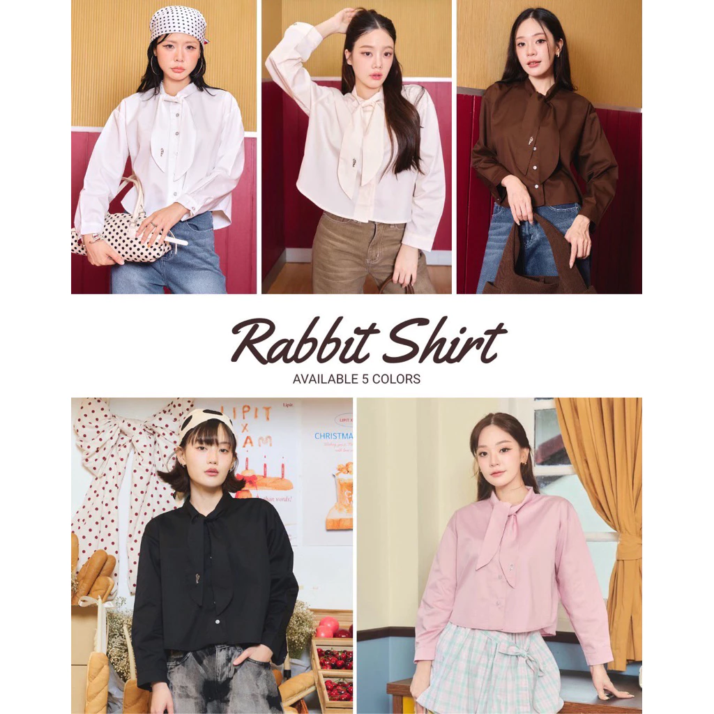 Rabbit shirt ( ชมพู , ขาว ,ครีม , นำ้ตาล , ดำ )