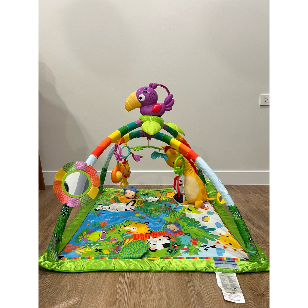 Fisher Price เพลยิม Play Gym เบาะรองนอน รุ่น Rainforest Melodies & Light Gym ตั้งแต่เด็กแรกเกิดขึ้นไ