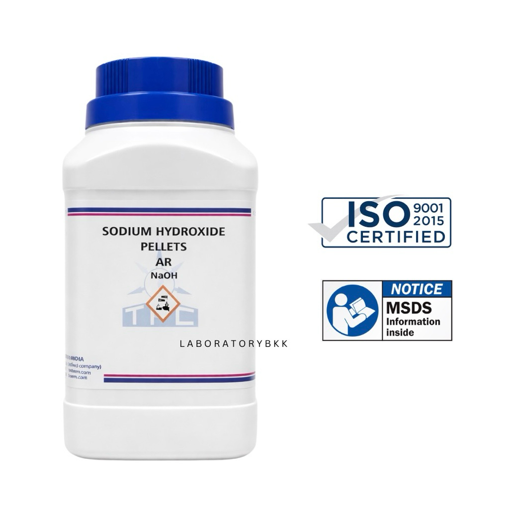 Sodium Hydroxide Pellets โซดาไฟ AR grade ยี่ห้อ TPC ขนาด 1 kg. โซเดียมไฮดรอกไซด์ เคมี laboratorybkk