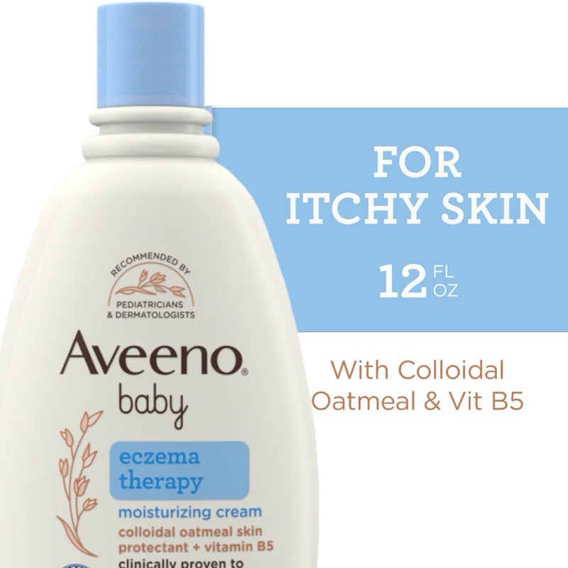 Aveeno Baby eczema cream 12 oz ไซส์ใหญ่คุ้มมากค่าา ช่วยให้คุณดูแลผิวของทารกที่มีกลาก ผื่นแดง, ผิวหนังอักเสบออกผื่น แท้💯%