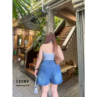 /LC/ กางเกงยีนส์ขาสั้น มีไซส์เอว34-48 ป้าย I.Curv เอวสูง ทรงหลวม สีสวยมาก แนะนำเก็บเลยทุกสี #พลัสไซส์