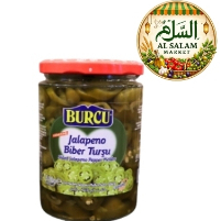Burcu Pickled Jalapeño Peppers 570g – Spicy Pickled Jalapeños | Turkish Pickles | Halal