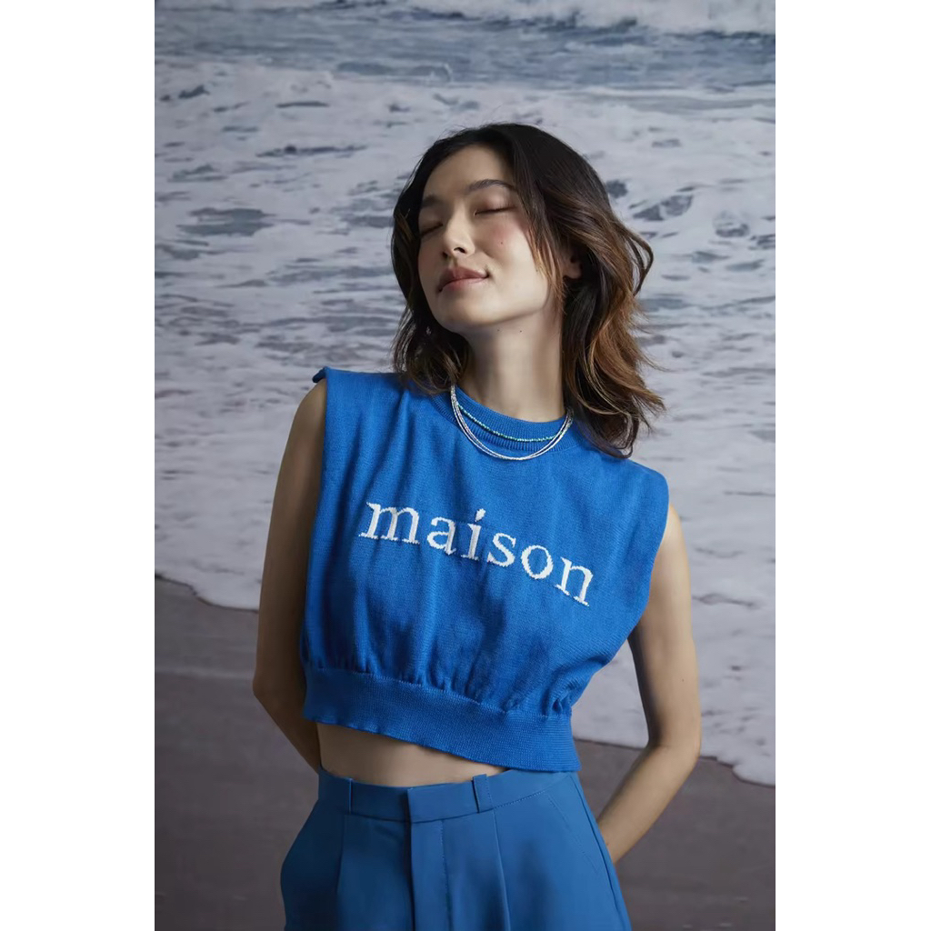 (สินค้าฟรี) maison KEEPS | Haru Knitted Top เสื้อไหมพรมแขนกุด Limited ✨มือ 1 ไม่ผลิตเพิ่ม