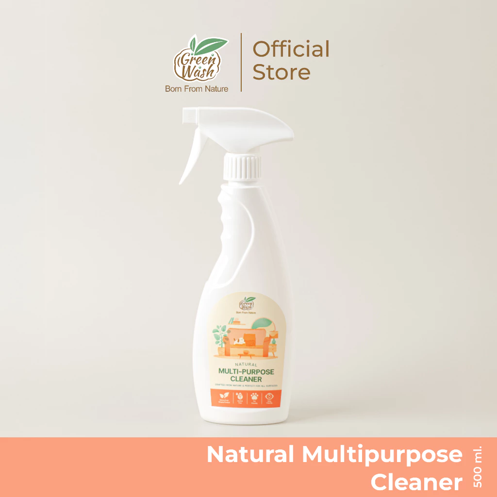 GreenWash Multipurpose Cleaner สเปรย์ทำความสะอาดเอนกประสงค์จากเอนไซม์ผลไม้ ขจัดคราบสกปรก ล้างกรงสัตว์เลี้ยง ล้างห้องน้ำ
