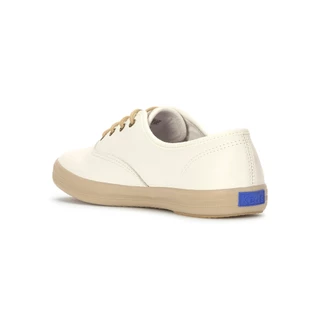 KEDS รองเท้าผ้าใบแบบผูกเชือก รุ่น CHAMPION LUXE LEATHER ROUND LACES สีขาว ( KW-CHAMP-7B-101 )
