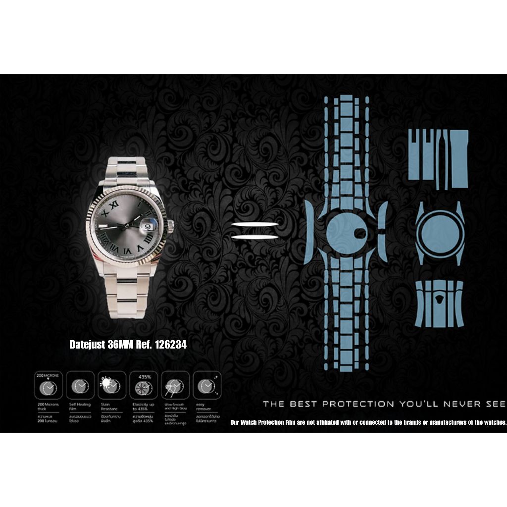 ฟิล์มป้องกันรอยนาฬิกา Watch Protection Film for สำหรับ Rolex Datejust 36MM Ref. 126234