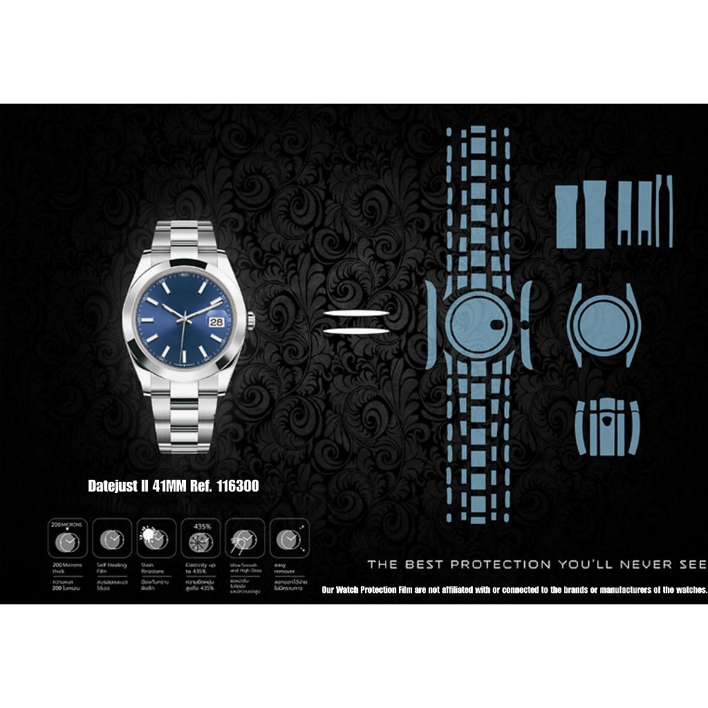 116300 Datejust 41mm ฟิล์มป้องกันรอยนาฬิกา Watch Protection Film for Rolex Datejust II 41MM Ref. 116