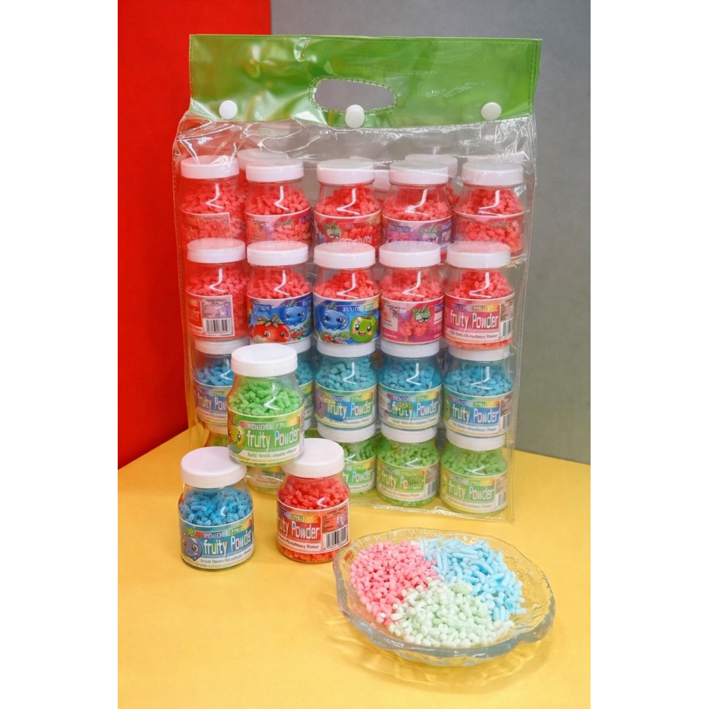 ผงเปรี้ยวขวดพร้อมกระเป๋า30ชิ้นคละรส