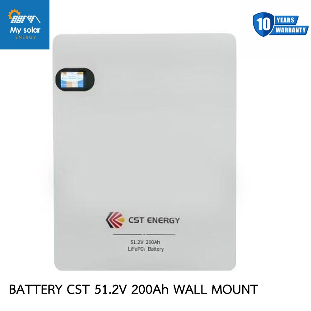 BATTERY CST 51.2V 200Ah WALL MOUNT   รับประกัน 10 ปี  พร้อมส่ง  ในไทย