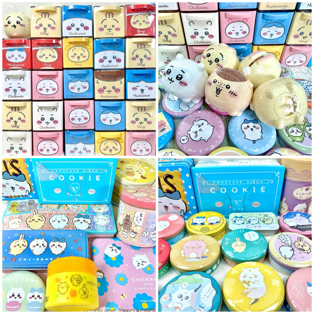 ของแท้ พร้อมส่ง ส่งไว กล่องใส่ของ กล่องโลหะ กระปุกออมสิน Chiikawa Usagi Hachiware Momonga Rakko Manj