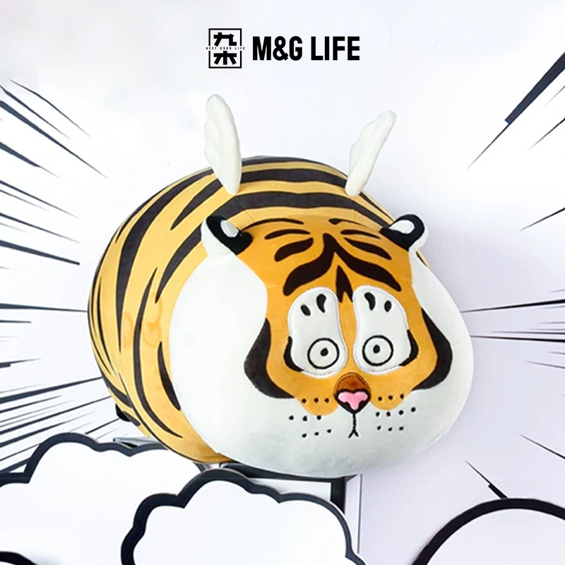 M&G LIFE x Alexander the Fat Tiger Plush Toys เหมือนกับการติดปีกให้กับตุ๊กตาเสือ หมอนอิง
