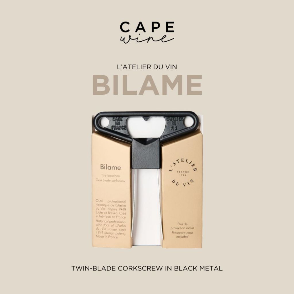 [New Package] L'Atelier du Vin - Bilame Twin-blade corkscrew in black metal ที่เปิดขวดไวน์สองใบมีด