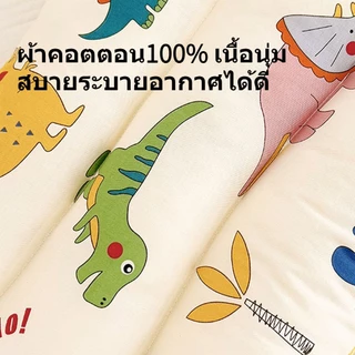 Cotton 100% หมอนเด็ก กันไรฝุ่น เนื้อนุ่ม ระบายอากาศได้ดี ลายการ์ตูน หมอนหนุนเด็ก วัสดุปลอดภัย ทำความสะอาดง่าย