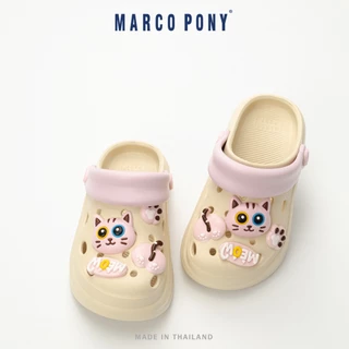 Marco Pony รุ่น MH9039B รองเท้าหัวโตเด็ก ลายแมวเหมียวตากลมสุดคิ้วท์ พื้นนิ่ม น้ำหนักเบาใส่สบาย