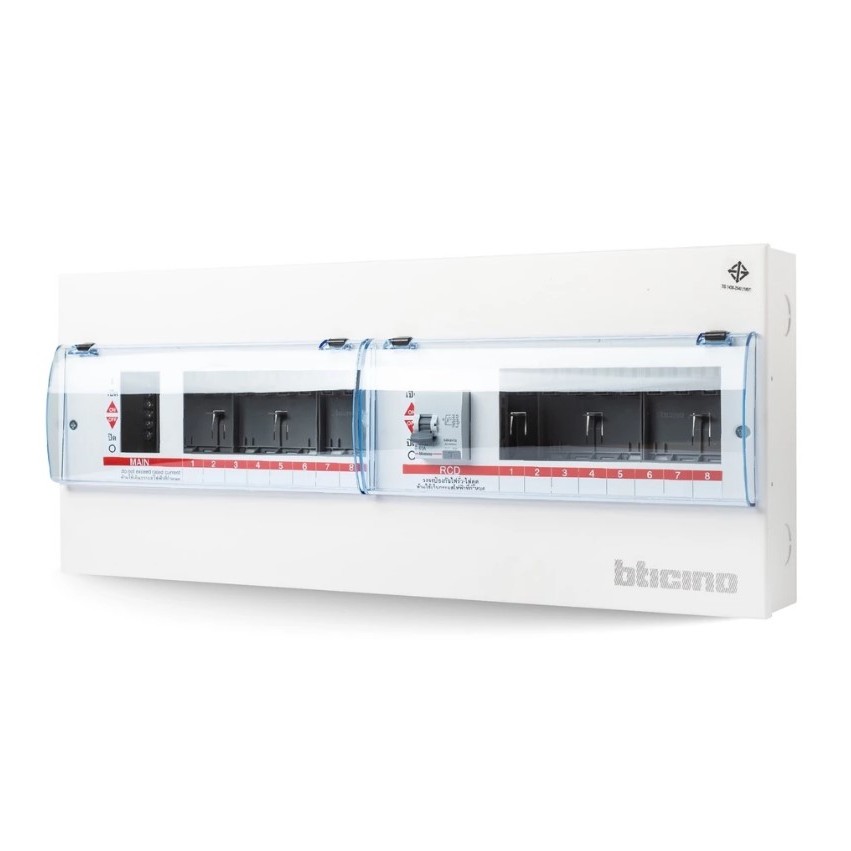 Biticino ตู้คอนซูมเมอร์ยูนิต ขนาด 8+8 ช่อง บัสบาร์แยกแบบปลั๊กอิน