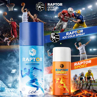 RAPTOR DUAL ACTION สเปรย์สูตรร้อน และ เย็นแบบแพ็คคู่ ให้ความคล่องตัว