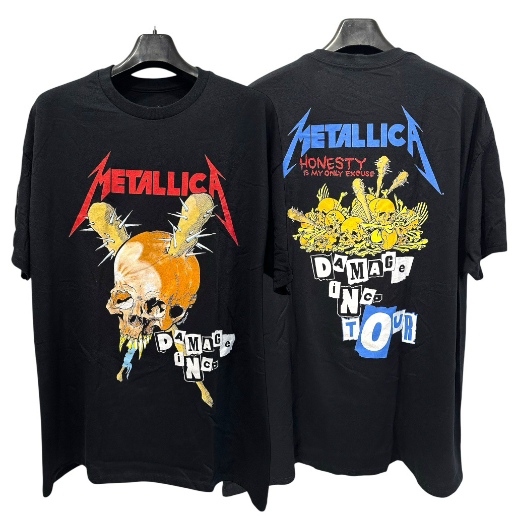 [จัดส่งฟรี!!!] เสื้อวงดนตรี Metallica Damage Inc ปี 2024-25 Size L-2XL สินค้าลิขสิทธิ์แท้ 100%