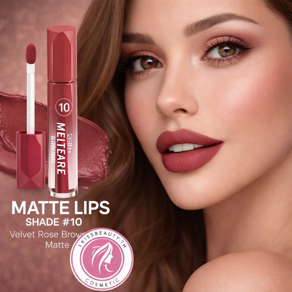 Karité Lip Matte ลิปสติกเนื้อแมท มีให้เลือก 12 สี เม็ดสีแน่นติดทนไม่ทำให้ริมฝีปากแห้งทาแล้วไม่ตกร่อง ราคา ถูกที่สุด ดีลบีเคเค แกลเลอรีภาพที่ 9
