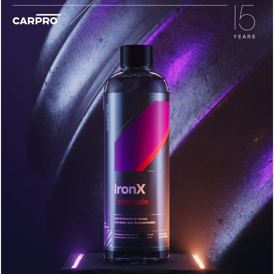 CARPRO Iron.X LimeScale 500 ml  (พร้อมหัวสเปรย์) สำหรับทำความสะอาดและขจัดคราบผงเบรก, ละอองเหล็กและคราบหินปูนแบบฝังลึก
