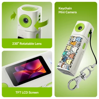【2K ใหม่】G10 MINI Retro Thumb พวงกุญแจกล้อง 2K HD 0.96' นิ้วกล้องวิดีโอดิจิตอลไฟฉายรองรับ TF Card