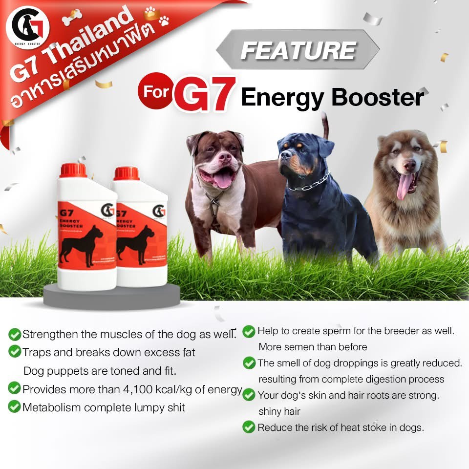 G7 BULLY ENERGY BOOSTER อาหารเสริมสุนัข อาหารเสริมหมา