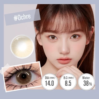 Magister & Realcon คอนแทคเลนส์ ซีรีส์ควีน 14.00mm Amber Graphit แว่นตาสายตาสั้น Ocher / Nude Brown contact lens 6เดือน