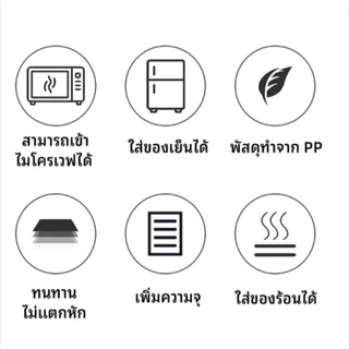 (F-1250 มล) พลาสติกใส่อาหาร กล่องเหลี่ยม Food Grade BPA FREE 1250 มล. ยกลัง 150 ชุด